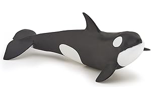 Papo Killer Whale Calf Statuetta, Multicolore, 56040 Marine Life, Colore