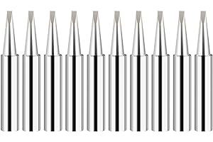 Saipor 10pcs 900M-T Soldering Iron Tips Solder Iron Replacement Tip Soldering Bits for 900M Station Tool for Hakko, TENMA, ATTEN, Quick, Aoyue, Yihua Soldering Station（900M-T-2.4D)