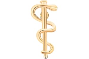 HCMA Broches con el Logotipo de la OMS de la Organización Mundial de la Salud para Doctor Enfermera Símbolo médico Farmacia Bienestar Astilla Serpiente Caduceo Insignia de Pines