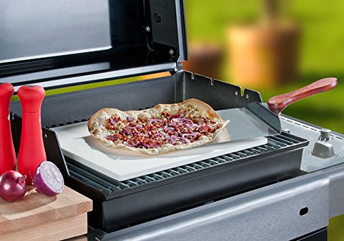 Santos Pizzaheber Pizzaschaufel Pizzaschieber klappbar mit Holzgriff | Maße: 51 x 20 cm für Pizza auf Gasgrill, Kohlegrill, Kugelgrill oder im Backhofen - 3