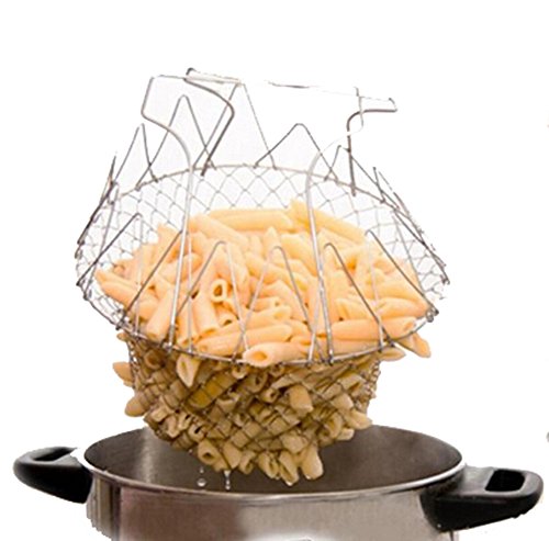 Faltbare Fry Basket Dampf frittiertopf Dehnungs Magie frittierkorb Sieb