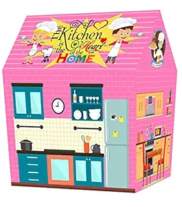 GaxQuly Hut Type 3D Printed Kitchen Big Size Baby Kids Play Tent House for 5-10 Year Old Girls & Boys (Kitchen) with Free mask