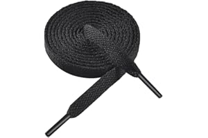 Gendewiner 1/2 Pair Flat Trainers Shoe Laces for Sneakers, 8mm Wide Shoelaces, Premium Trainer Shoe String, Athletic Shoestrings, Replacements for Athletic Sport Shoelace