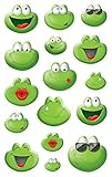Avery 56095 decoración, rana sonriente, material de papel, 2 hojas, 32 Etiqueta