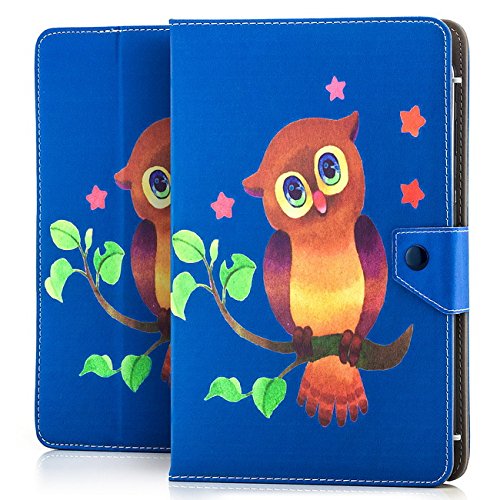 Preisvergleich Produktbild Saxonia Tablettasche Case Universal Tablet Tasche mit Motiv Eule (Braun)