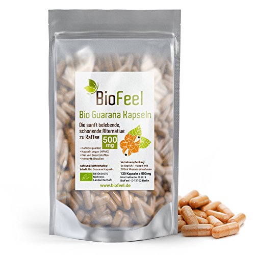 Preisvergleich Produktbild BioFeel - Bio Guarana Kapseln, 120 Stk., 500mg