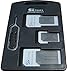 Price comparison product image SHcases® Small Black SIM Card Holder Case with 3 sim card adapters & Iphone Pin - Good for any size sim card - High Quality