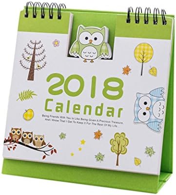 Cartoon Calendar , Hunpta 2018 Cute Cartoon Animal Desk Desktop Calendar Flip Stand Table Office Planner (C)