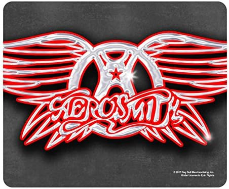 Aerosmith Mouse Mat Pad Chrome classic Wings Band Logo Official One Size