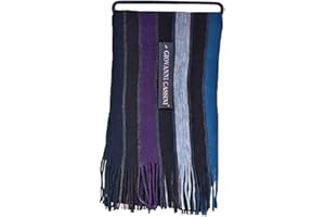 Giovanni Cassini Mens Luxury Italian Inspired Stylish Warm Knitted Striped Winter Scarf One Size