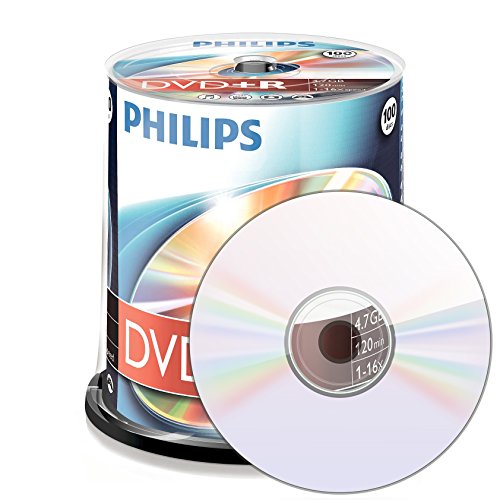 Philips DVD+R Rohlinge (4.7 GB Data/ 120 Minuten Video, 16x High Speed Aufnahme, 100er Spindel) - 2