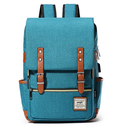 HapiLeap Mochila Escolar Unisex Mochila Portátil Senderismo Deportes Bolsa de Camping Fit La mayoría de los Portátiles 15.6 Pulgadas (Azul)