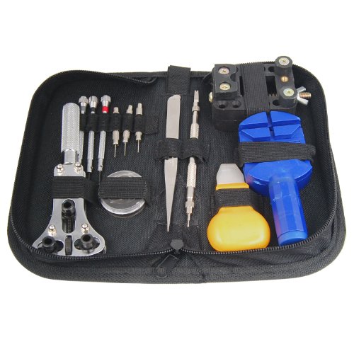 TRIXES Kit von 13 Werkzeuge für die Ersetzung der Akku, die Anpassung des Armband und die Reparatur von Uhren