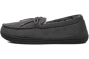 The Slipper Company Mens Moccasin Grey Slipper