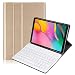 Produktbild Ipad/Tablette Schutzhülle, Für Samsung Galaxy Tab S5e 2019 SM-T720 T725 10.5 Zoll Intelligentes Magnetisch Folio Ledertasche Ständer Anti-Fall Hüllen Abdeckung Mit Bluetooth-Tastatur (Gold)