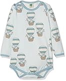  Småfolk Unisex Baby Body Ls. Hotairballoon, Blau (Wan Blue-710) 56 cm (0-3 Monate)