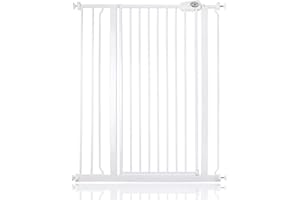 Bettacare Extra Tall Druckmontierte Premium Haustiergitter, 88.9cm - 96.5cm, Weiß, Druckmontierte Treppenschutzgitter für Hunde, Sicherheitsbarriere für Welpen, einfache Installation