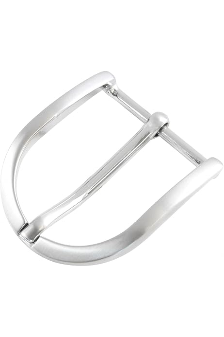 Gürtelschließe ‚Bus‘ – 4,0 Cm Breit, Silber, 8x5 Cm Groß, Für Wechselgürtel, Made In Italy