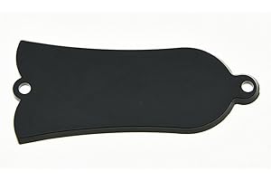 KAISH Black 1 Ply Blank Guitar Truss Rod Cover 2 Hole for Les Paul LP Made in USA