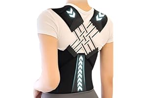 BKEPDY Corrector Postura Espalda Reflectante Ajustable Ortopédico Soporte Lumbar Hombros Faja Correctora Postura Transpirable Talla L Grosor 2.0