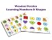 Akhand Set of 2 Learning Numbers 123 and Geometrical Shapes Wooden Puzzles Toy for Kids RS.499.00