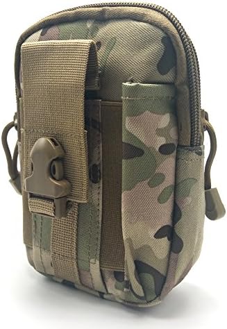 ElfAnt Pouch MOLLE Tactical Waterproof Multifunction Large Capacity Outdoor Hiking Camping Cycling Outdoor Camouflage EDC Utility Belt Bag Nylon Gadget Bag (CP Camo)