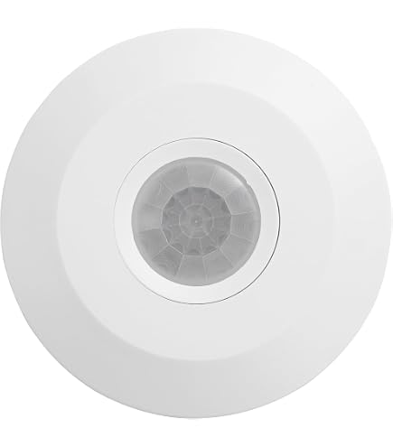 Sensor De Movimiento Techo 220-240V - 2 Unidades, Detector PIR 360° Alcance 6m, Con Ajuste De Sensibilidad Y Retardo - Para Pasillos, Garajes
