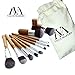 VALUE MAKERS 11pcs Makeup Brush Set - Natural Makeup Brushes - Cosmetics Tools - Bamboo Handles Makeup Brushes Set - Soft Make up Brush Set - Eco-friendly Make Up Brush Kit - Make up Brushes