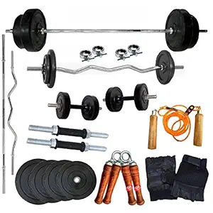 BODY MAXX PVC Home Gym 20 Kg Combo,Black