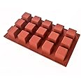 RKPM HOMES Square Shape Candy Mold I 3D Fondant Rubik Cube Silicone Chocolate Mould I for DIY Handmade Soap, Candle, Cakes Dessert, Lollipop, Ice, Jelly, Cookies, Cupcake, Decoration Tools - 15 Cavity