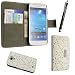 Produktbild SAMSUNG GALAXY S4 MINI i9190 VARIOUS PU LEATHER MAGNETIC FLIP CASE COVER POUCH + FREE STYLUS (White Diamond Book)