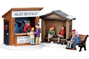 Lemax 03849 Akcesoria do wioski bożonarodzeniowej: Wypożyczalnie łyżworolek (zestaw 3 szt.)