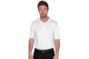 Island GREEN Men's Back Yoke Detail Stretch Quick Dry Performance Golf Polo Shirt