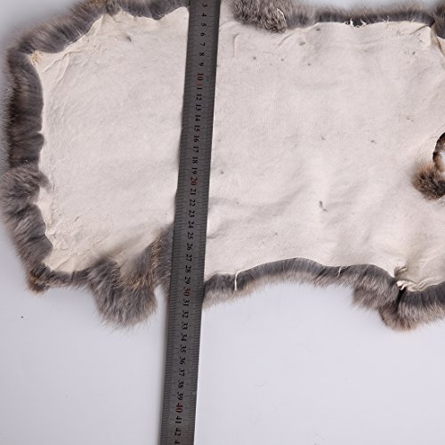 URSFUR Erstklassige Felle aus Kaninchen Echte Tierfell Kaninchenfell Kanin Hasenfell 18.5*11Inches - 6
