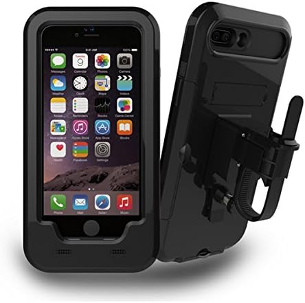 Waterproof Cellphone Case Shell Bike,Bicycle, Motorcycle,Outdoor riding Sports Bike Mount iPhone holder Touch Screen Fingerprint identification for iPhone 6 Plus/iPhone 7Plus (5.5’’) - Handlebar Phone Holder