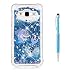 Produktbild Grandoin Galaxy J3 2016 Hülle,J310 Hülle, 3D Bling Flüssig Fließende Schwimmende Shiny Sparkle Glitter Crystal Ultra Dünn Weiche TPU Silikon Case Cover für Samsung Galaxy J3 2016 / J310 (Delphin)