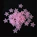 Yingwei 100pcs Glow In The Dark Plastic Stars Stickers Baby Kids Ceiling Wall Room (Red)