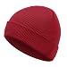 Produktbild KDSANSO Herren Wintermütze Warme Mütze Stricken gefütterte Feinstrick Beanie Mütze mit und Sehr Weichem Innenfutter Wintermütze Damen (Dunkelrot 55-60 cm)