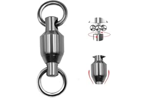 PHECDA PROFLY Kugellager Wirbel mit Geschweißtem Ringe aus Rostfreiem Stahl Größe 0#~10# (20lb-480lb)