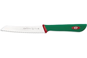 Sanelli Premana Professional Coltello Pomodoro, Acciaio Inossidabile, Verde/Rosso, 23 x 1.5 x 2.5 cm