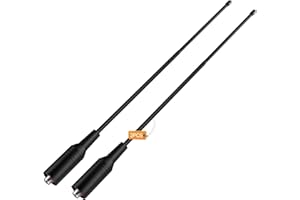 JUCJET Antenna portatile radio bidirezionale, antenna SMA-Femmina da 15 pollici per Baofeng BF-888S UV-5R UV-5RA UV-5RE JUCJET K5 (2 pcs)