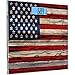 Produktbild Ultra Slim Hochpräzise Sensoren Digitale Körperwaage 4. Juli Gehärtetes Glas Personenwaage, Holzbohlen, lackiert als Flagge der Vereinigten Staaten Patriotischer Landhausstil, Rot Beige Marineblau,