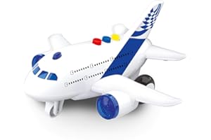 MGM Baby Challenge - Avión Largo Correo - Vehículo De Transporte - 021170-1/400 - Listo para Rodar - Baterías Incluidas - Vehículo Fricción - Blanco - Sonoro Y Luminoso - Plástico - Desde 3 años