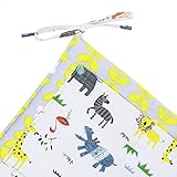 Kinderbett Hängeorganizer, Kinderzimmer hängende Aufbewahrung Windeln Organizer praktische Ordnungssysteme Süß Karikatur 50*60cm - 5