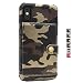 Produktbild INFLATION Handy Hülle Schutzhülle Tasche Camouflage PU Leder case Tarnmuster Phone Cover case Tarnung Geldtasche mit Kreditkarten Fach Army case Handycase für iPhone 6Plus/iPhone 6S Plus Kaffee
