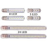 Taşınabilir Mini USB Led Lamba 3-8-24 LED 5730 SMD Kamp Stick Led (Beyaz, 8 LED)