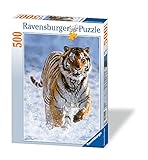Caja de cartón Ravensburger - Tigre en la Nieve, Puzzle de 500 Piezas (14475 4)