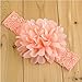 HITTIME Baby Large Flower Lace Hairband Elastic Headband Headdress Toddler Peach