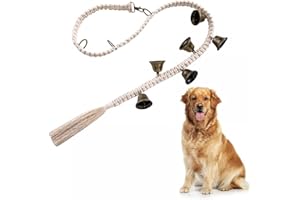 DONGKER Türklingeln für Hunde, Verstellbare Hängende Hundeklingel für Töpfchentraining, Hundetürklingel aus Baumwolle mit 6 extra Lauten Glocken für kleine, mittelgroße und große Hunde