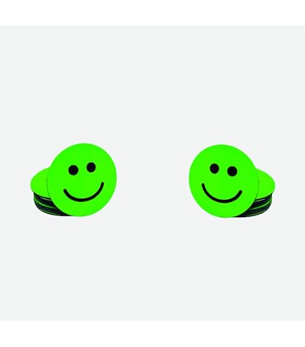 20 Aimants Smileys Verts 2cm - Pour Tableau Magnétique, Frigo Ou Bureau - Fabriqués En Allemagne